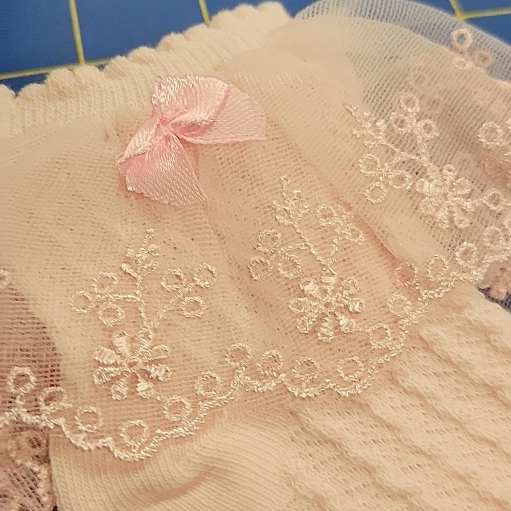 Pink Lacy Ankle Socks Toddler Size